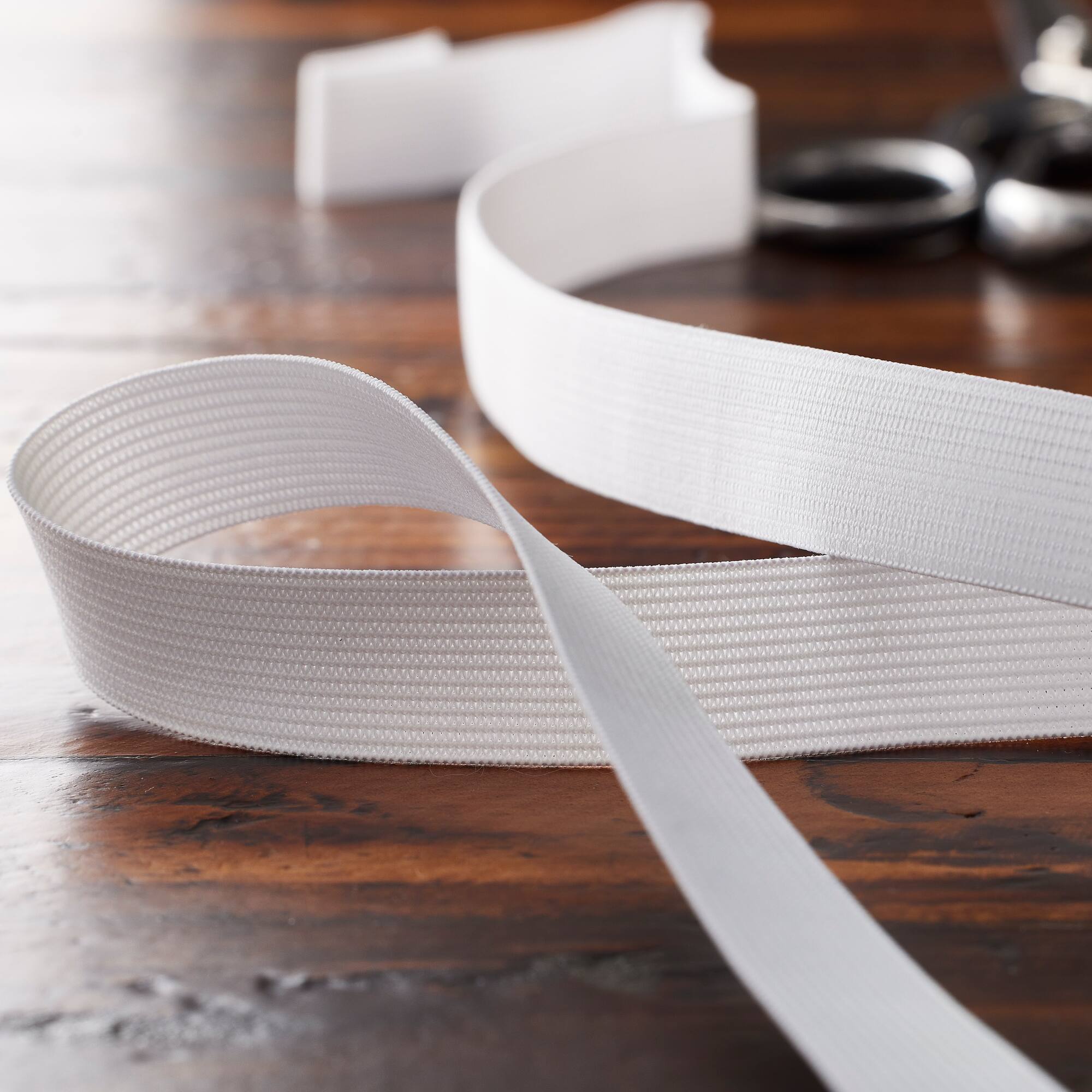 12 Pack: 3/4" White Knit Non-Roll Elastic by Loops & Threads™